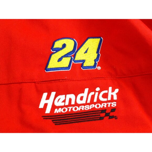 Jeff Gordon 24 DuPont Racing Jacket XL Chase Authentics 100% Cotton NASCAR Red/M - Picture 9 of 16